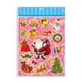 Cartoon Christmas DIY sticker sheet with Santa, reindeer and snowman designs in pink - Christmas OHC-114 / Set of 25 Sheets (Including 1 Cover)