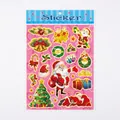 Christmas DIY sticker set featuring Santa and trees for holiday gift decoration - Christmas OHC-115 / Set of 25 Sheets (Including 1 Cover)