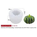 3D pumpkin silicone mold for DIY candles and soaps with detailed size dimensions - Medium 3D Pumpkin SW-46