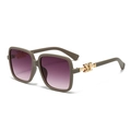 Vintage υπερμεγέθη γυαλιά ηλίου με ματ σκελετό taupe και μωβ ντεγκραντέ φακούς - C5 Ματ Γκρι Γαλακτερό Πλαίσιο Κόκκινο Γκρι Ντεγκραντέ Φακοί