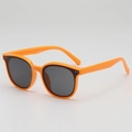 Lunettes de soleil orange pour enfants avec verres gris foncé et rivets argentés - Orange