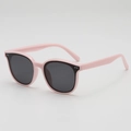 Lunettes de soleil UV400 roses pour filles avec verres foncés et détails argentés discrets - Cadre Rose