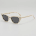 Lunettes de soleil pliables œil de chat pour enfants blanc crème anti-UV - Style B11Z-2 / Monture Beige