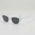 Lunettes de soleil pliables œil-de-chat pour enfants avec monture blanche mate - Style B11Z-2 / Blanc Gelée