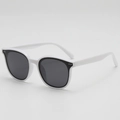 Lunettes de soleil rétro blanches pour enfants avec protection UV400 et rivets - Cadre Blanc