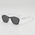 Modern white sporty kids' sunglasses with hollowed temples and dark lenses for outdoors - B11Z-2 Style / White Frame