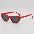 Lunettes de soleil œil-de-chat pliables pour enfants en rouge vif avec verres UV - Style B11Z-2 / Cadre Rouge