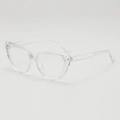 Chic transparent cat-eye sunglasses frames for women with lightweight stylish design - Transparent Frame Clear Lens