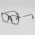 Occhiali da lettura anti luce blu con montatura nera e aste in metallo, gradazione +2.50 - +350 / Nero