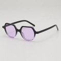Occhiali da sole moderni con montatura bicolore nero e viola e lenti colorate chic - Taglia unica / Montatura Nero & Viola Lenti Viola
