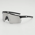 Lunettes de cyclisme sport pour enfants avec monture noire et verres miroir argent - Monture Noire Miroir Argent