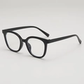 Retro square sunglasses with thick black frames and dark ocean-tinted lenses - Black Frame Clear Lenses