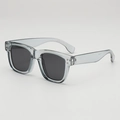 Gafas de sol retro cuadradas con montura gris transparente y lentes oscuros - D15 Y-3 / Montura gris translúcida Lente gris