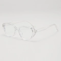 Vintage cat eye sunglasses with transparent frame and UV protection for women - Transparent Frame Clear Lens