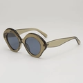 Occhiali da sole cat-eye oversize verde oliva con montature irregolari moderne - Taglia unica / Montatura Verde Lenti Grigie