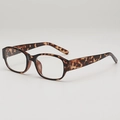 Retro tortoise shell square frame sunglasses with leopard print for women's street style - Tortoise Frame Clear Lens