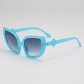 Occhiali da sole cat-eye in resina azzurra con lenti sfumate grigio scuro eleganti - C03 Z-3 / Montatura Blu Jelly Lenti Sfumate Blu