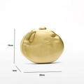 Dimensiones bolso de mano dorado: longitud 20cm, altura 15cm, anchura 4cm - Dorado