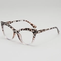 Montura ojo de gato en carey de leopardo con parte inferior transparente bicolor - Carey Transparente