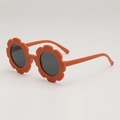 Lunettes de soleil enfant en forme de fleur orange avec verres gris foncés - Monture Orange Verres Gris