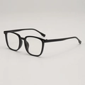 Classic square black sunglasses with polished frames for a stylish retro look - Black Frame Clear Lenses