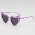 Lunettes de soleil cœur pour enfants en violet clair avec verres de protection foncés - Violet