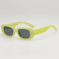 Lunettes de soleil enfant carrées vert citron avec monture épaisse rétro et verres sombres - Monture Verte Verres Gris