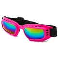 Magenta frame outdoor sports goggles with rainbow reflective lenses and elastic strap - Rose Red Frame Rose Red (C2)