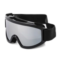 Outdoor sports ski goggles with black frame and silver mirrored lens for adult winter cycling - Black Frame Silver Mirror