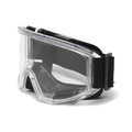 Clear protective ski goggles with black adjustable elastic strap and wide vision lens - C19 Transparent Frame Clear Lens