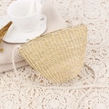 Petit sac bandoulière en paille tressée à la main beige pour vacances d'été - Petit Couleur Naturelle (Nouveau Matériau)