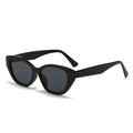 Occhiali da sole cat eye neri lucidi da donna con lenti scure e montatura spessa - Montatura Nero Lucido Lenti Grigie