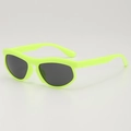 Gafas de sol infantiles modernas con montura verde fluorescente y lentes oscuras - Montura Verde Fluorescente Lente Gris