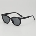 Classic black square frame kids sunglasses with dark grey lenses and uv protection - B10 Y-3 / Black