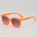 Fashionable kids sunglasses with bright orange square frames and grey gradient lenses - B10 Y-3 / Orange