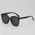 Classic black square frame kids sunglasses with three dot rivets and UV protection - Black Frame
