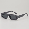 Women's rose red square oversized sunglasses with UV protection and thick matte frames - Grey Frame Grey Lens