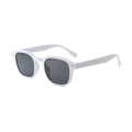 Lunettes de soleil rétro pour enfants à monture blanche large et verres gris foncé - Monture Blanche Verres Gris