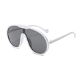 Lunettes de soleil mode pour enfants avec monture blanche et verres gris foncé - Monture Blanche Verres Gris