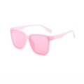 Stylish oversized pink square frame children sunglasses for girls with UV protection - Pink Frame / Pink Lens