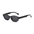 Gafas de sol retro negras ovaladas para niños con protección UV total - Montura Negra Lente Gris