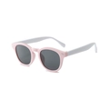 Occhiali da sole per bambini colorati con montatura rosa chiaro e aste bianche - Montatura Rosa Aste Bianche Lenti Grigie