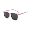 Modische Kinder Sonnenbrille mit rosa Rahmen und schwarzen Gläsern für Mädchen 3-12 - Rosa Rahmen / Graue Linse