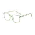 Transparente hellgrüne quadratische Kinder-Sonnenbrille mit UV-Schutz für 3-12 Jahre - Transparentes Grün / Klare Linsen