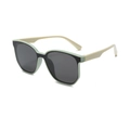 Gafas de sol hip hop para niños con montura bicolor negro y beige y lentes grises - Montura Verde Judía Patas Crema Lente Gris