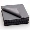 Panni in microfibra grigio scuro con bordi a zigzag per occhiali e lenti - Panno di Pulizia Nero