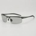 Gafas de sol deportivas polarizadas con montura de media montura gris metal - Montura Gunmetal Fotocromático Gris