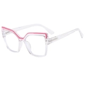 Occhiali anti luce blu stile Harajuku con montatura cat-eye rosa e trasparente - Montatura Rosa Trasparente Lenti Trasparenti