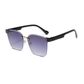 Lunettes de soleil sans monture pour enfants avec verres dégradés violets 3-12 ans - Branches Noires Verres Dégradés Gris