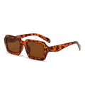 Lunettes de soleil léopard à monture épaisse en écaille avec des verres thé foncé chic - Monture Écaille Verres Thé